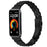 Watch Band For Huawei Band 10 / 9 / 8 , Slim 7-Bead Stainless Steel Strap - Black - 2