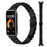 Watch Band For Huawei Band 10 / 9 / 8 , Slim 7-Bead Stainless Steel Strap - Black - 3