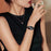 Watch Band For Huawei Band 10 / 9 / 8 , Slim 7-Bead Stainless Steel Strap - Black - 4