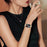 Watch Band For Huawei Band 10 / 9 / 8 , Slim 7-Bead Electroplated Stainless Steel Strap - Silver / Gold - 4
