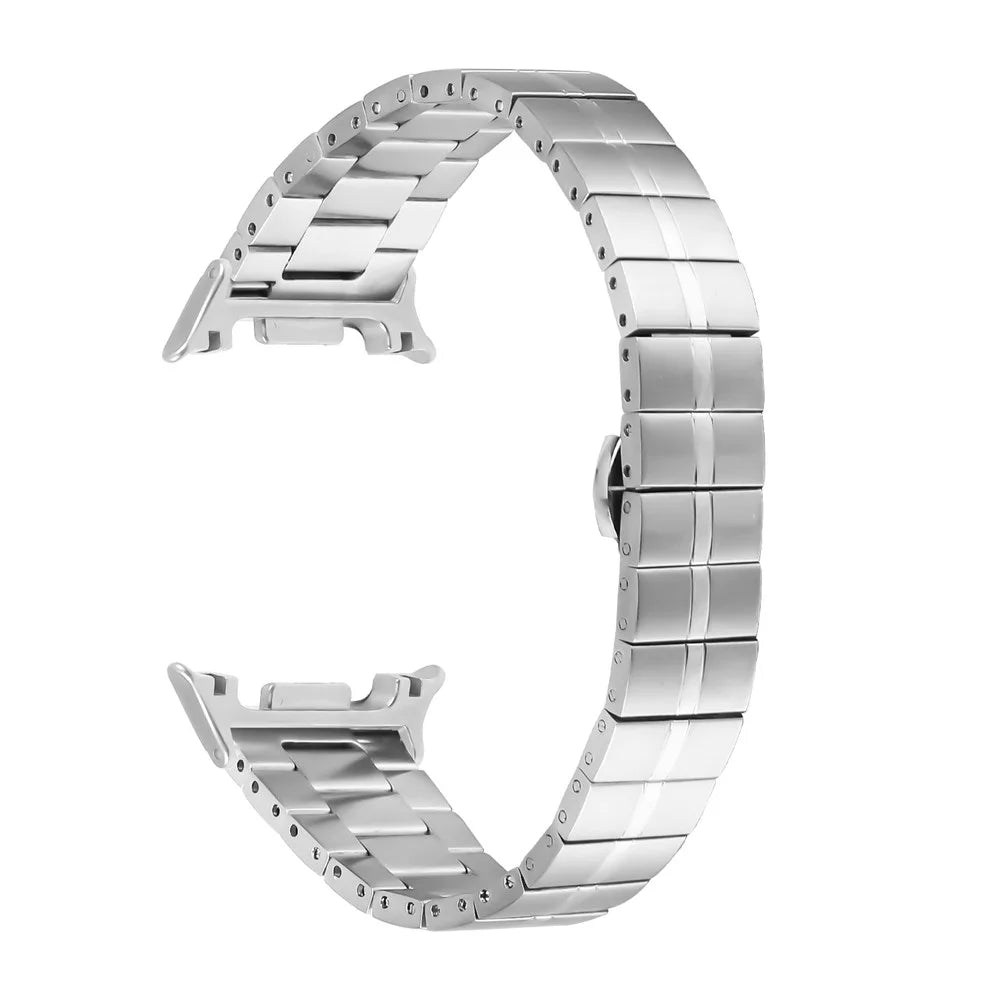 Watch Band For Samsung Galaxy Watch Ultra2 47mm / Watch Ultra (2025) 47mm / Watch Ultra 47mm , Stainless Steel 1-Bead Slim Fit Strap - Silver - 1