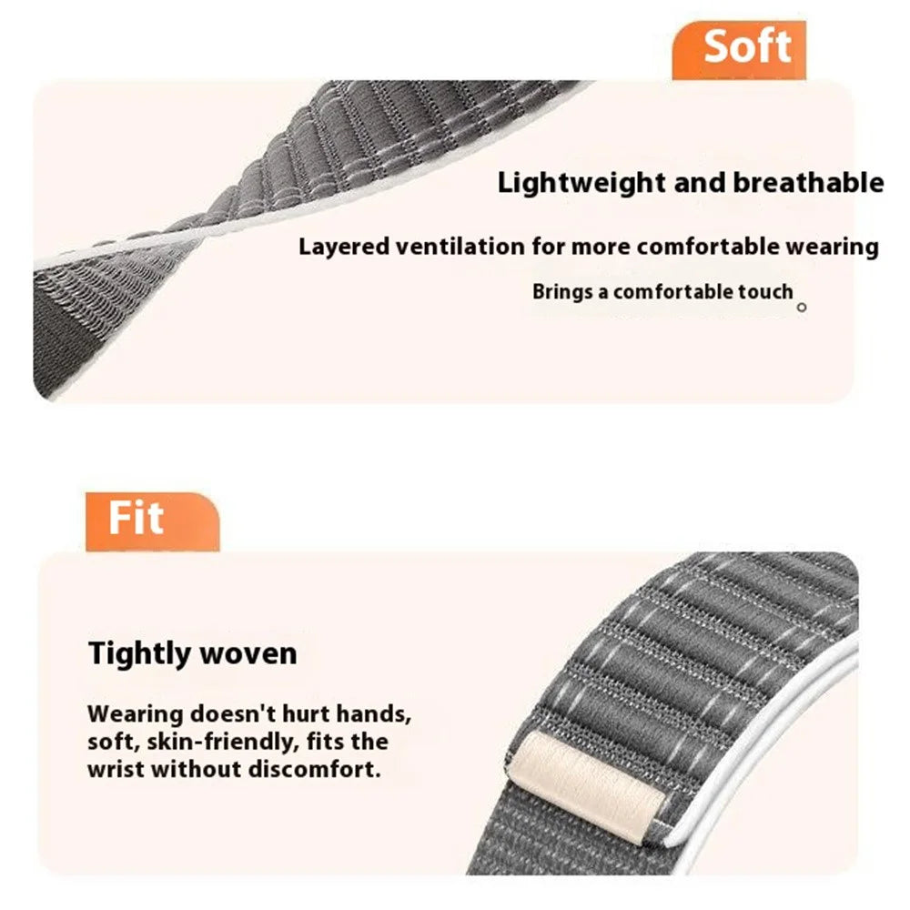 24mm Wave Pattern Watch Band for Coros Nomad  /  Suunto Spartan Sport Wrist HR Baro  /  Suunto 7  /  9  /  D5i  /  Traverse Replacement Nylon Strap - White  /  Pink - 4