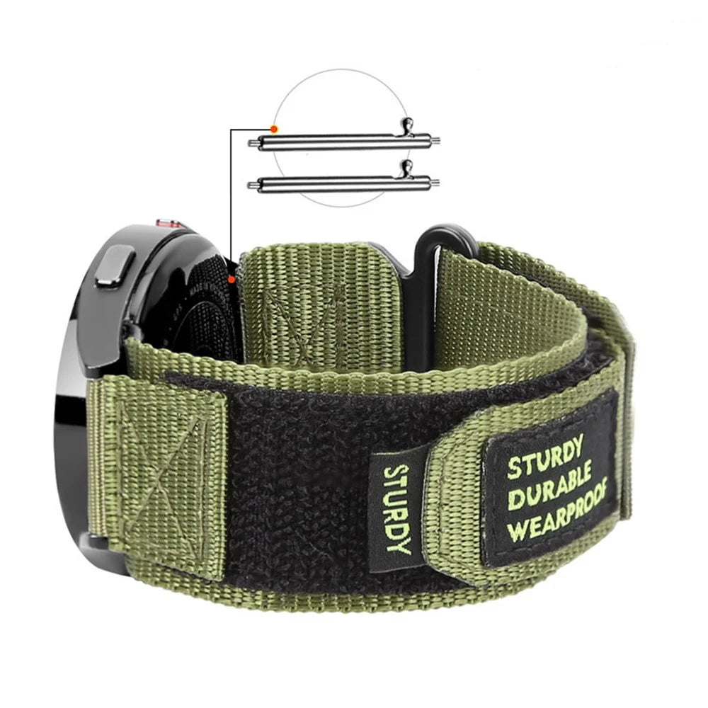 For Huami Amazfit T-Rex 3 Pro 48mm Nylon Watch Band Outdoor Hiking Replacement Strap - Orange - 5