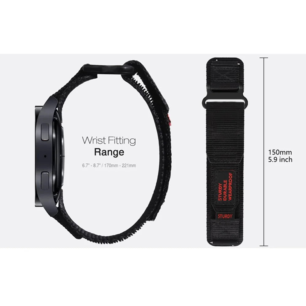 For Huami Amazfit T-Rex 3 Pro 48mm Nylon Watch Band Outdoor Hiking Replacement Strap - Orange - 6
