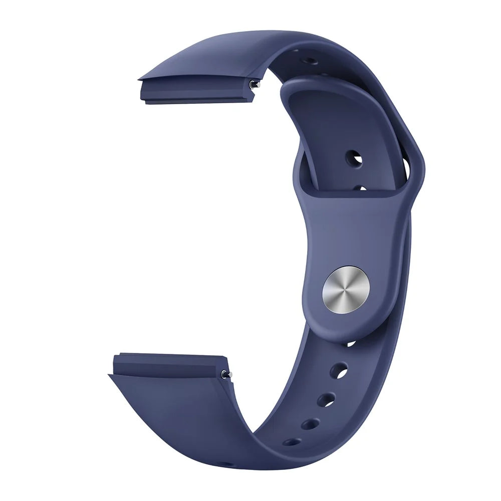 For Huawei Watch GT 6 Pro 46mm Silicone Band Reverse Buckle Solid Color Watch Strap - Blue - 1