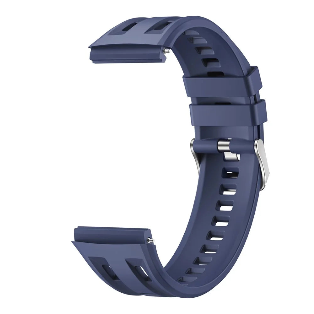 For Huawei Watch GT 6 Pro 46mm Replacement Strap Solid Color Silicone Watch Band - Blue - 1