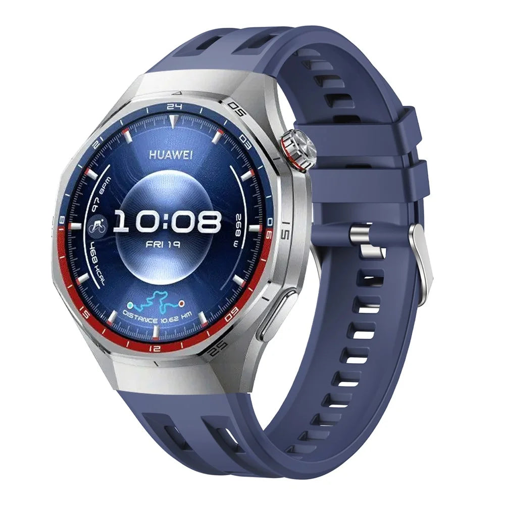 For Huawei Watch GT 6 Pro 46mm Replacement Strap Solid Color Silicone Watch Band - Blue - 2
