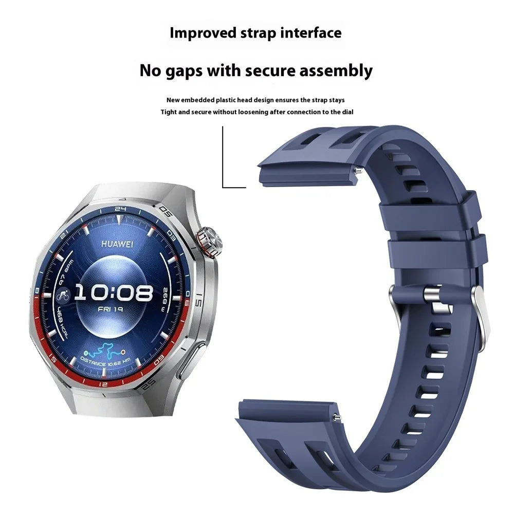 For Huawei Watch GT 6 Pro 46mm Replacement Strap Solid Color Silicone Watch Band - Blue - 4