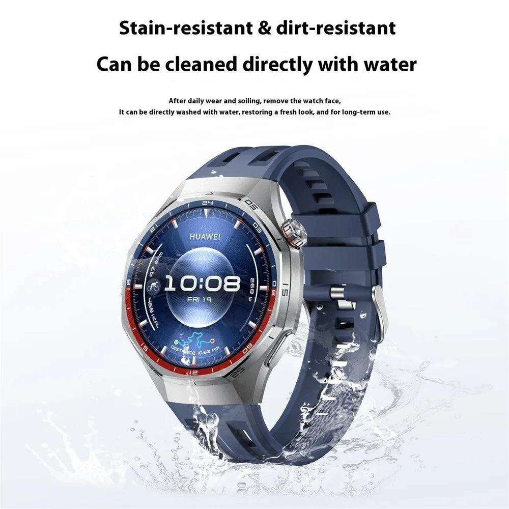 For Huawei Watch GT 6 Pro 46mm Replacement Strap Solid Color Silicone Watch Band - Blue - 5