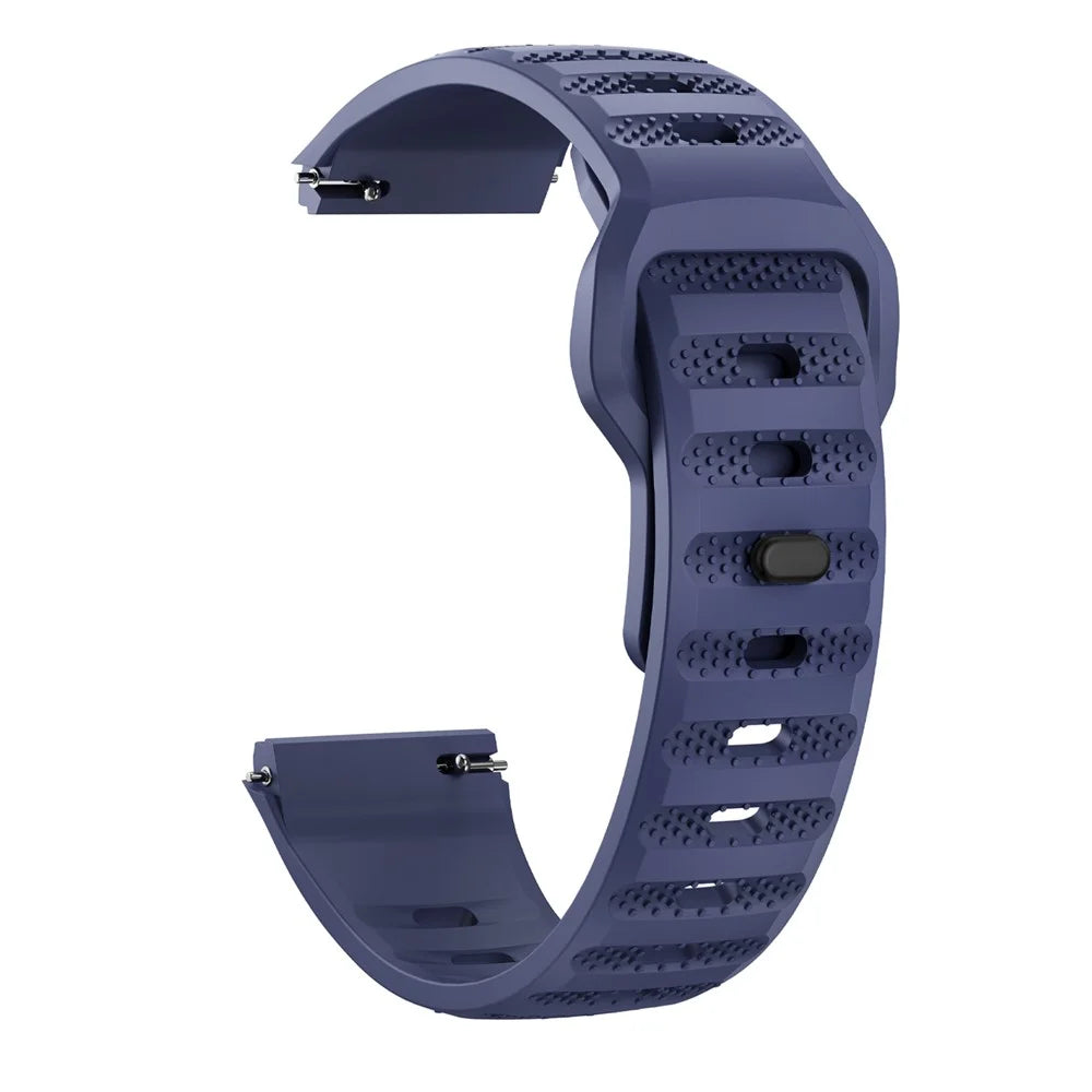 For Huawei Watch GT 6 Pro 46mm Textured Silicone Band Solid Color Reverse Buckle Watch Strap - Blue - 1