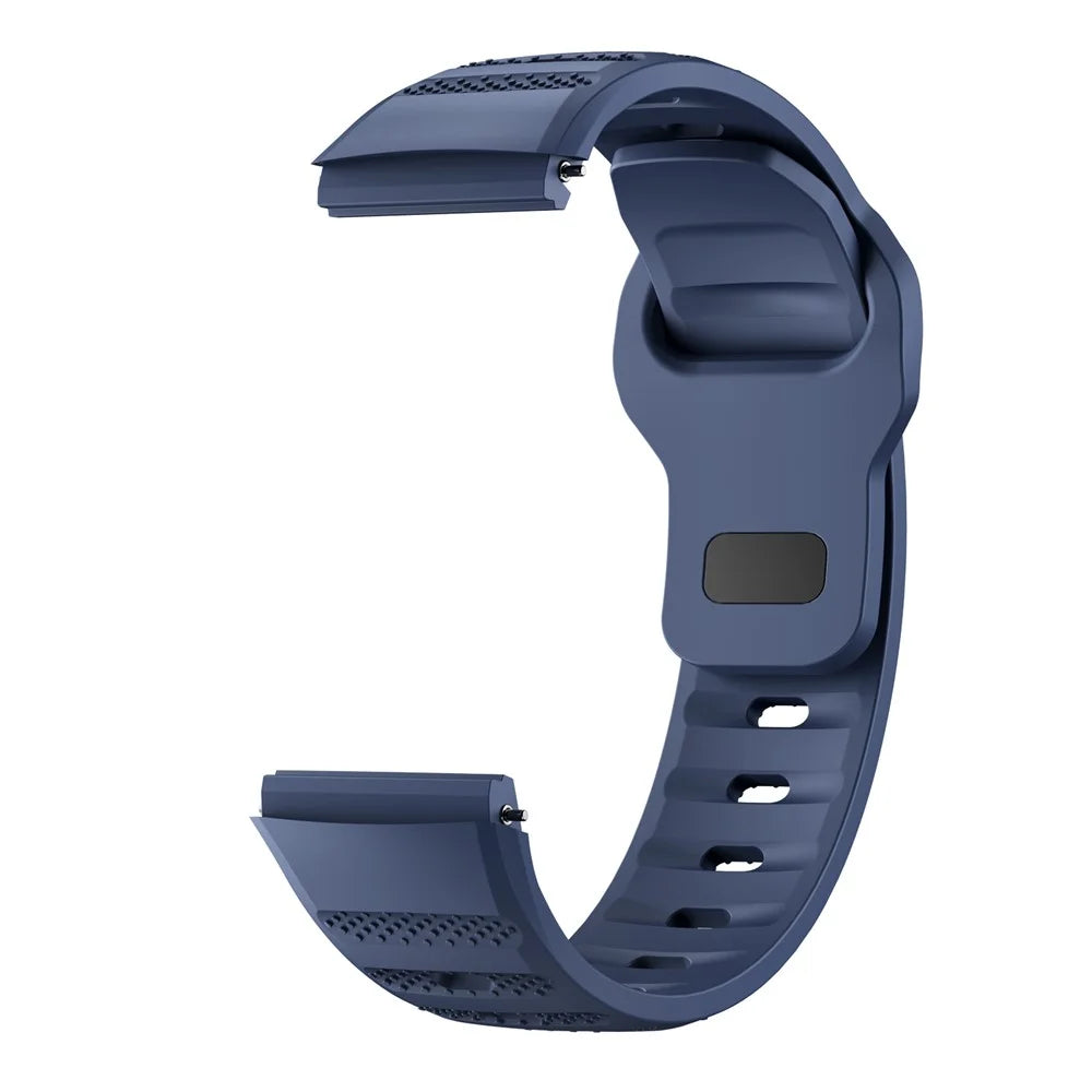 For Huawei Watch GT 6 Pro 46mm Textured Silicone Band Solid Color Reverse Buckle Watch Strap - Blue - 2