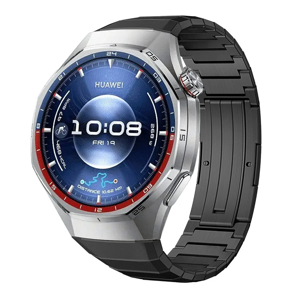 For Huawei Watch GT 6 Pro 46mm Titanium Alloy Strap Bamboo Joint Watch Band - Black - 2