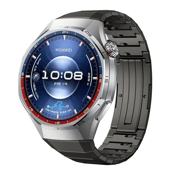 For Huawei Watch GT 6 Pro 46mm Quick Release Strap Bamboo Joint Design Titanium Alloy Watch Band - Black - 2