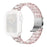 For Apple Watch Series 9 8 7 45mm Band Stylish PC Epoxy Resin Smartwatch Strap + Watch Case - Pink - 1