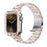 For Apple Watch Series 9 8 7 45mm Band Stylish PC Epoxy Resin Smartwatch Strap + Watch Case - Pink - 2