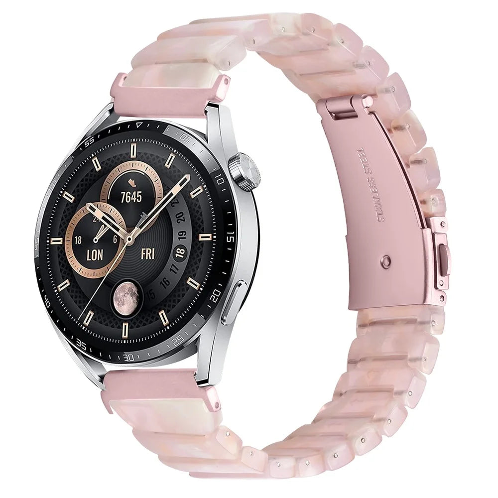 Watch Band For Xiaomi Redmi Watch 5 Active / Watch 5 Lite / Watch S4 , 1-Bead Acrylic Resin Waterproof Bracelet - Pink Brown / Pink Buckle - 3