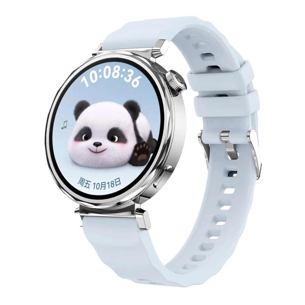 18mm Wave Pattern Silicone Strap for Huawei Watch GT 6 / 5 / 4 41mm / Garmin Venu 3S Adjustable Watch Band with Silver Buckle - Baby Blue - 3