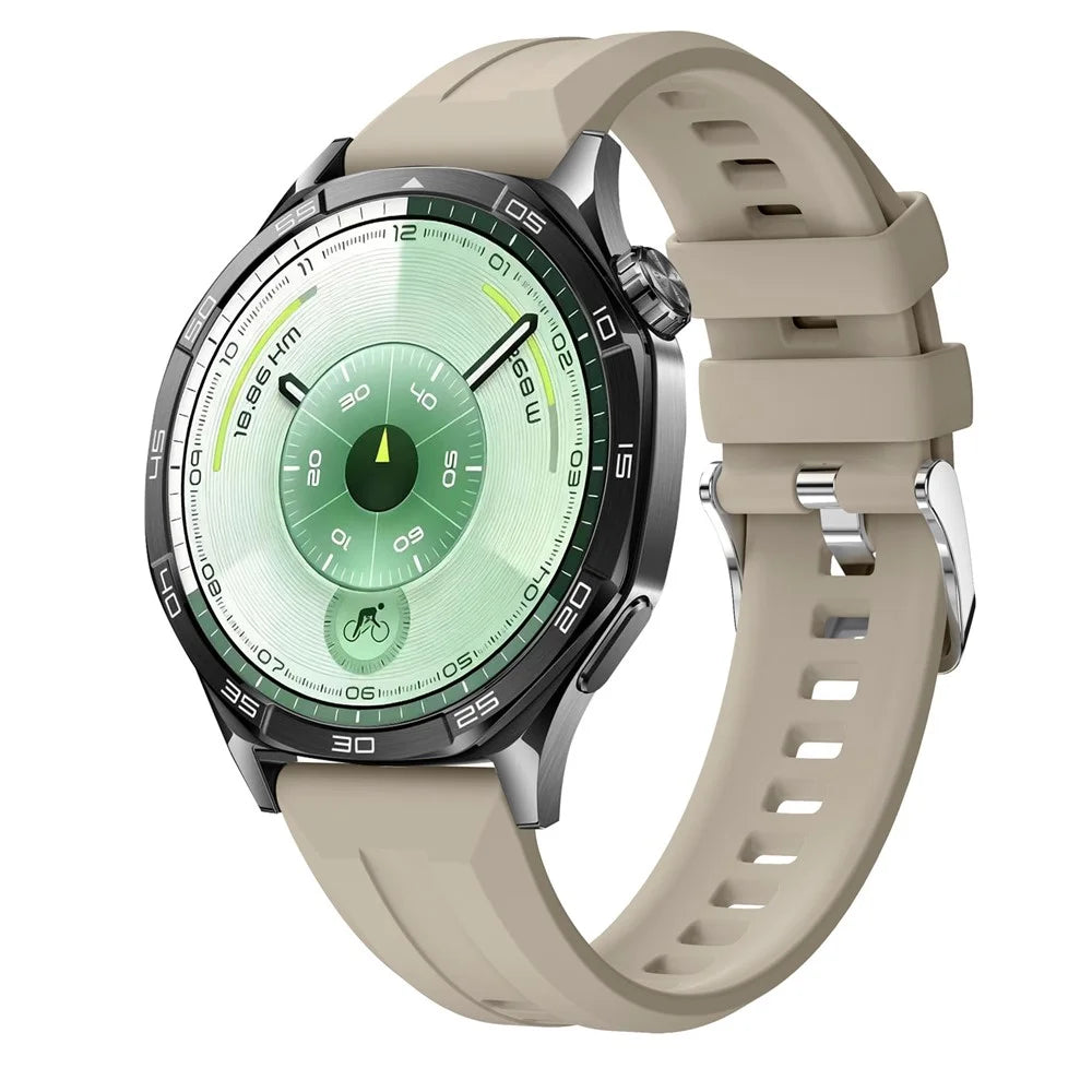 22mm Silicone Strap with Silver Buckle for Huawei Watch GT 6 / 5 / 4 46mm / Samsung Galaxy Watch3 45mm Vertical Striped Design Watch Band - Grey - 3