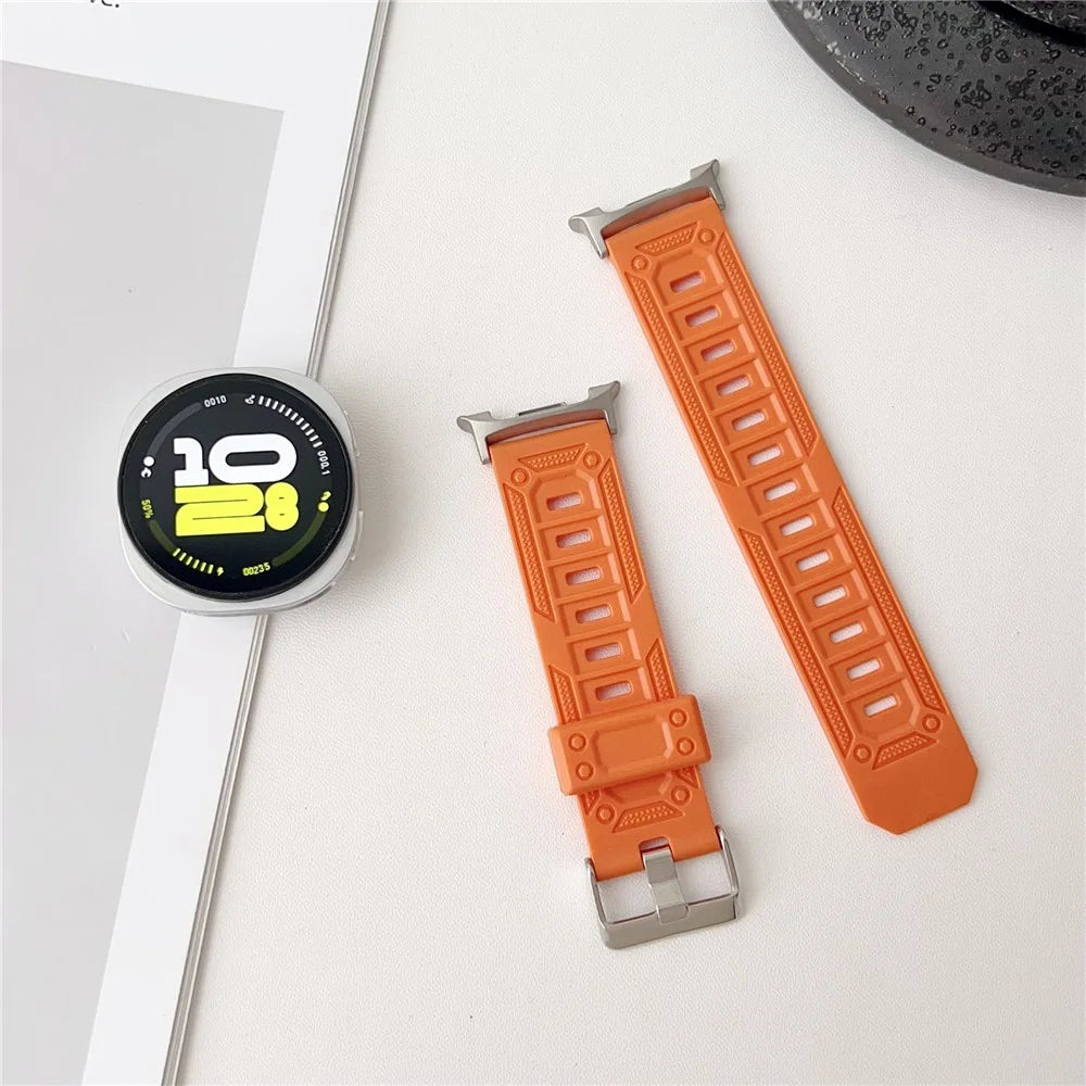 Outdoor Sports Band for Samsung Galaxy Watch8 44mm / 40mm / 8 Classic 46mm TPU Adjustable Wrist Strap - Orange - 2