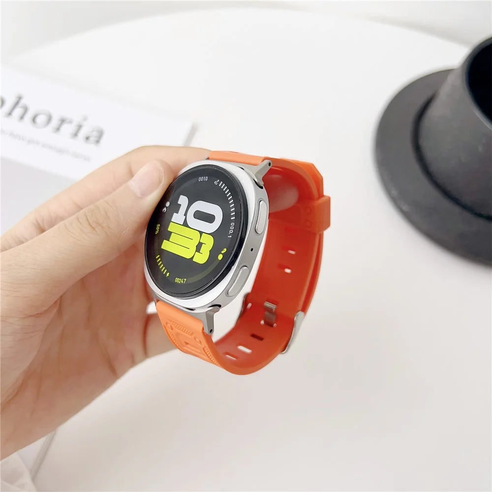 Outdoor Sports Band for Samsung Galaxy Watch8 44mm / 40mm / 8 Classic 46mm TPU Adjustable Wrist Strap - Orange - 3