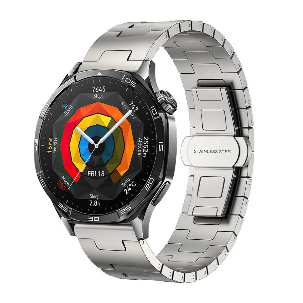 22mm Watch Strap For Huawei Watch GT 6 46mm / GT 6 Pro 46mm / GT 5 46mm H-Type Titanium Alloy Band with Butterfly Clasp - Titanium - 2