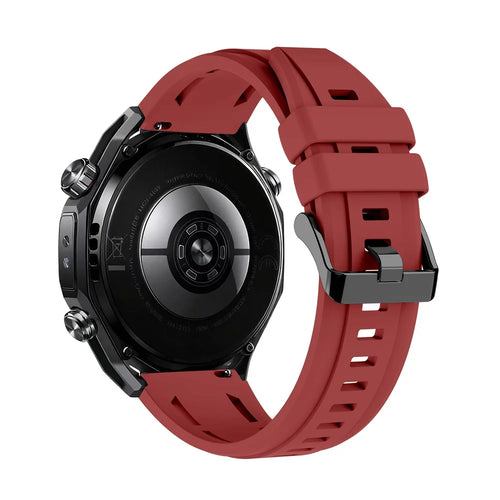 22mm Silicone Watch Band for Huawei Watch GT 6 / 6 Pro / 5 / 5 Pro / 4 / 3 / 2 46mm Multi-Hole Design Breathable Wrist Strap - Dark Red - 1