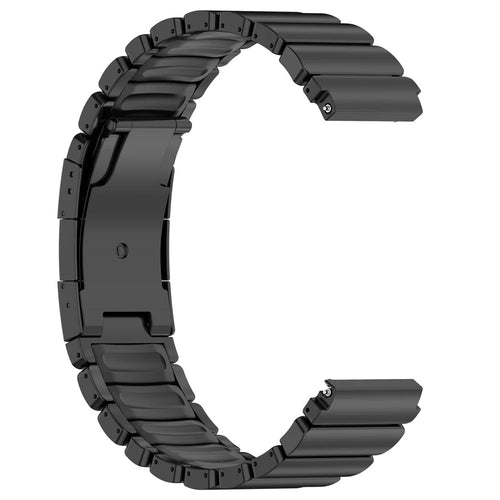 22mm Watch Band For Huawei Watch GT 6 46mm / GT 6 Pro 46mm / GT 5 46mm , 1-Bead Turtle Back Buckle Titanium Alloy Strap - Black - 1