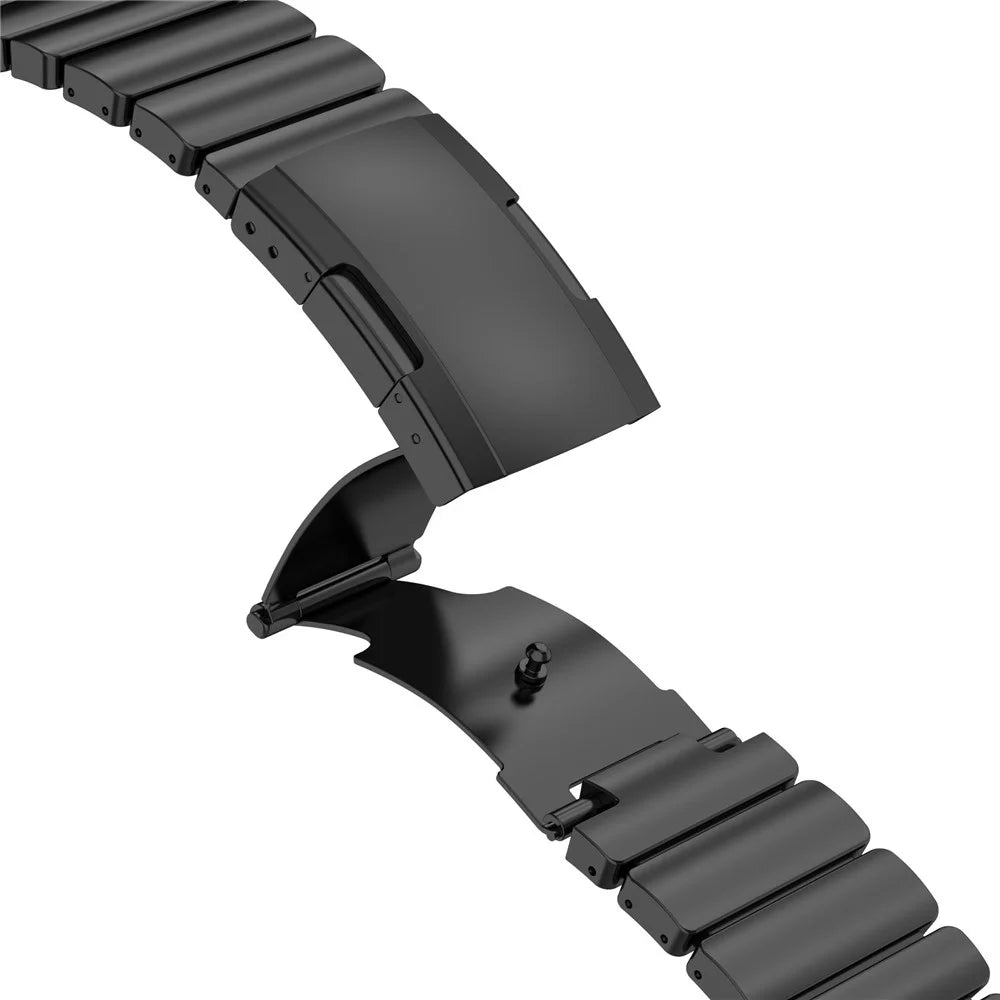 22mm Watch Band For Huawei Watch GT 6 46mm / GT 6 Pro 46mm / GT 5 46mm , 1-Bead Turtle Back Buckle Titanium Alloy Strap - Black - 4