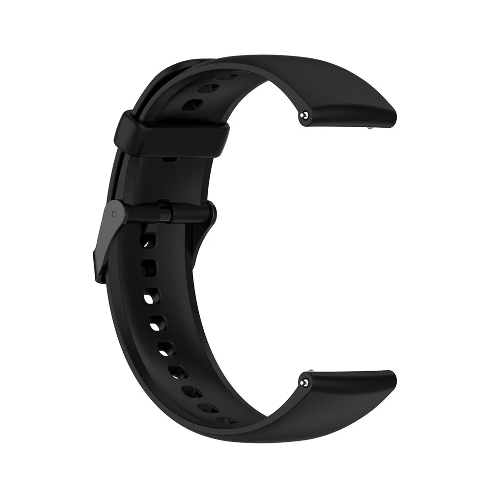 For Realme Watch 3 / Huawei Watch 3 / 3 Pro Watch Band 22mm Silicone Replacement Strap  - Black - 4