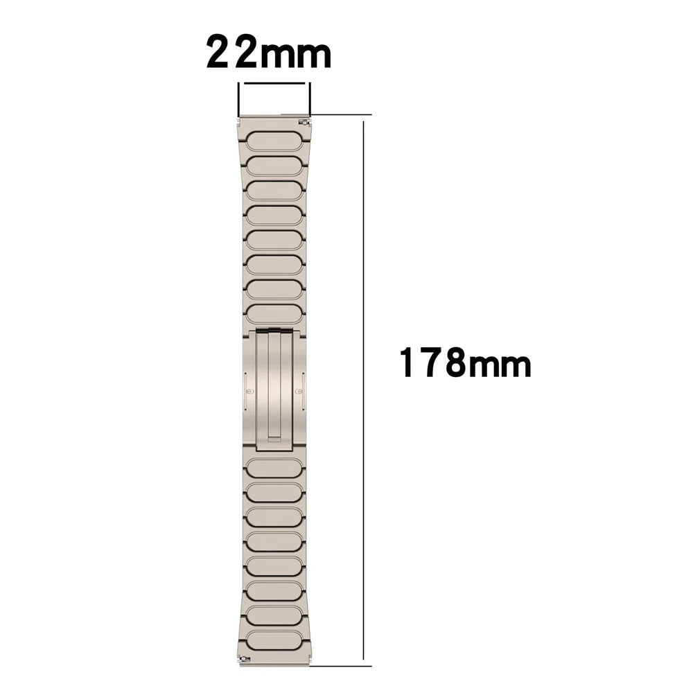 22mm Watch Band For Huawei Watch GT 6 46mm / GT 6 Pro 46mm / GT 5 46mm , I-Type Buckle Titanium Alloy Strap - Titanium - 6