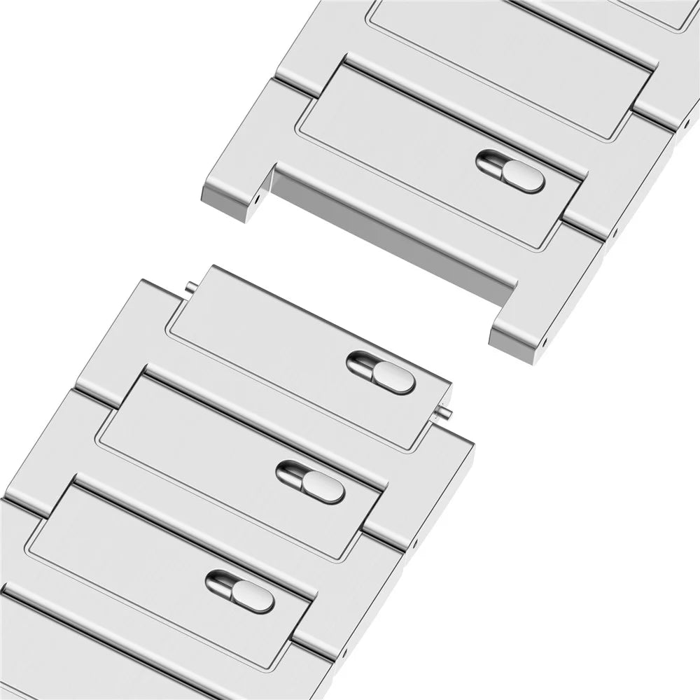 Watch Band For Apple Watch Series 11 10 42mm / 9 8 7 41mm / SE3 SE2 SE 6 5 4 40mm / 3 2 1 38mm , I-shaped Buckle Quick Release Titanium Alloy Strap - Silver - 6