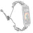 Watch Band For Huawei Band 10 / 9 / 8 , Drawstring Lock Zinc Alloy Rhinestone Decor Bracelet Strap - Silver - 1