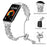 Watch Band For Huawei Band 10 / 9 / 8 , Drawstring Lock Zinc Alloy Rhinestone Decor Bracelet Strap - Silver - 3