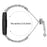 Watch Band For Huawei Band 10 / 9 / 8 , Drawstring Lock Zinc Alloy Rhinestone Decor Bracelet Strap - Silver - 7