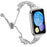 For Xiaomi Smart Band 10 Pro / 9 Pro / 8 Pro / Redmi Watch 6 / 5 / 4 Strap Drawstring Lock Zinc Alloy Rhinestone Decor Bracelet Watch Band - Silver - 2