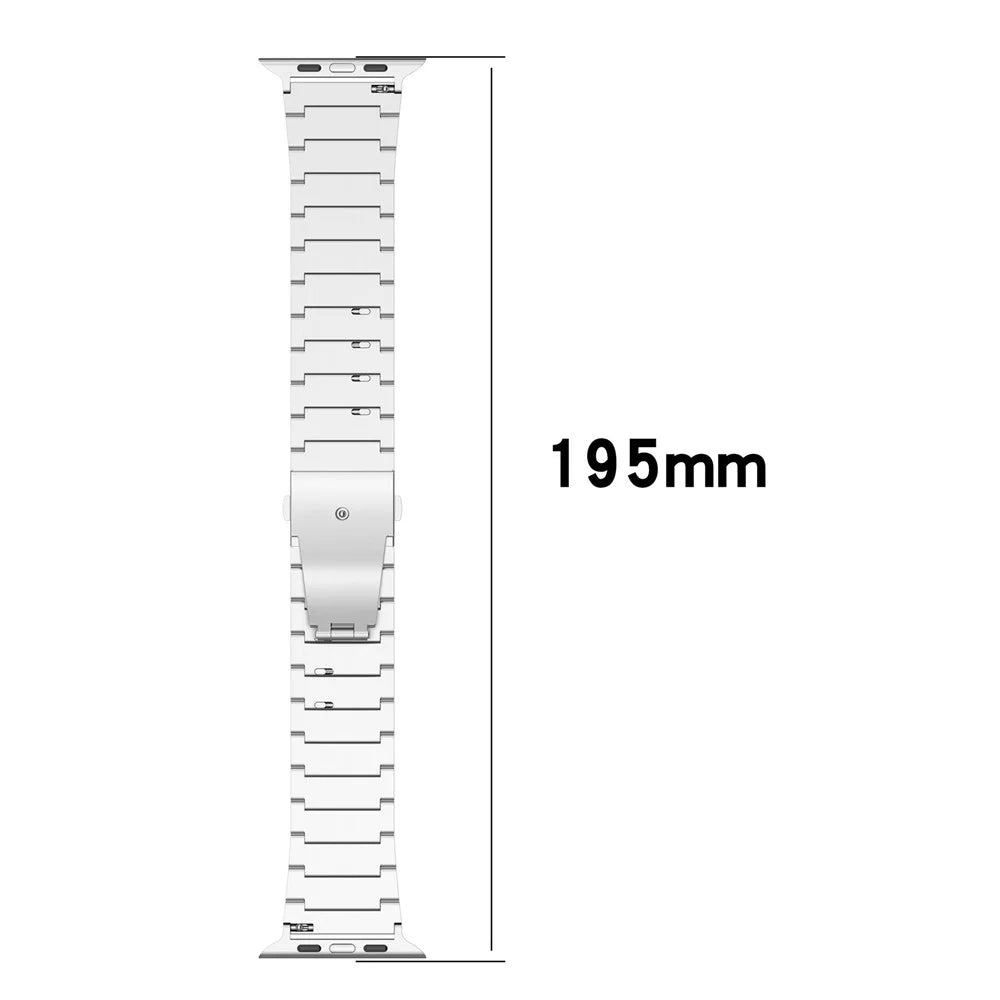 Watch Band For Apple Watch Ultra 3 2 1 49mm / Series 11 10 46mm / 9 8 7 45mm / SE3 SE2 SE 6 5 4 44mm / 3 2 1 42mm , 1-Bead Titanium Alloy Quick Release Titanium Alloy Strap - Black - 6