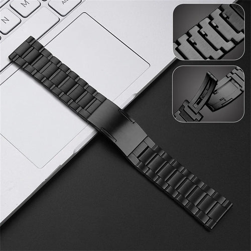 22mm Titanium Alloy Watch Band for Huawei Watch GT 6  /  6 Pro  /  5  /  5 Pro  /  4  /  3  /  2 46mm 3-Bead Quick Release Strap - Black - 1