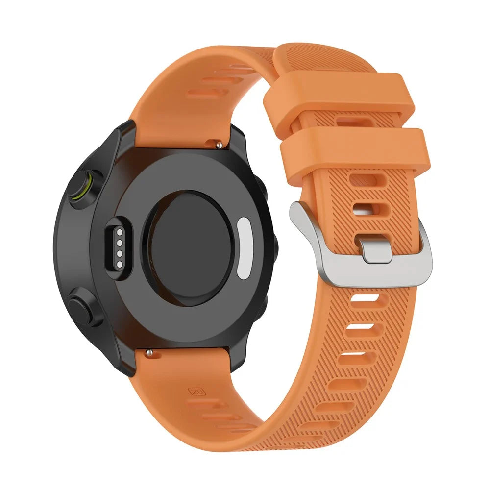 20mm Twill Texture Soft Adjustable Silicone Replacement Wrist Watch Band for Garmin Forerunner 158 / Forerunner 55 - Orange - 1