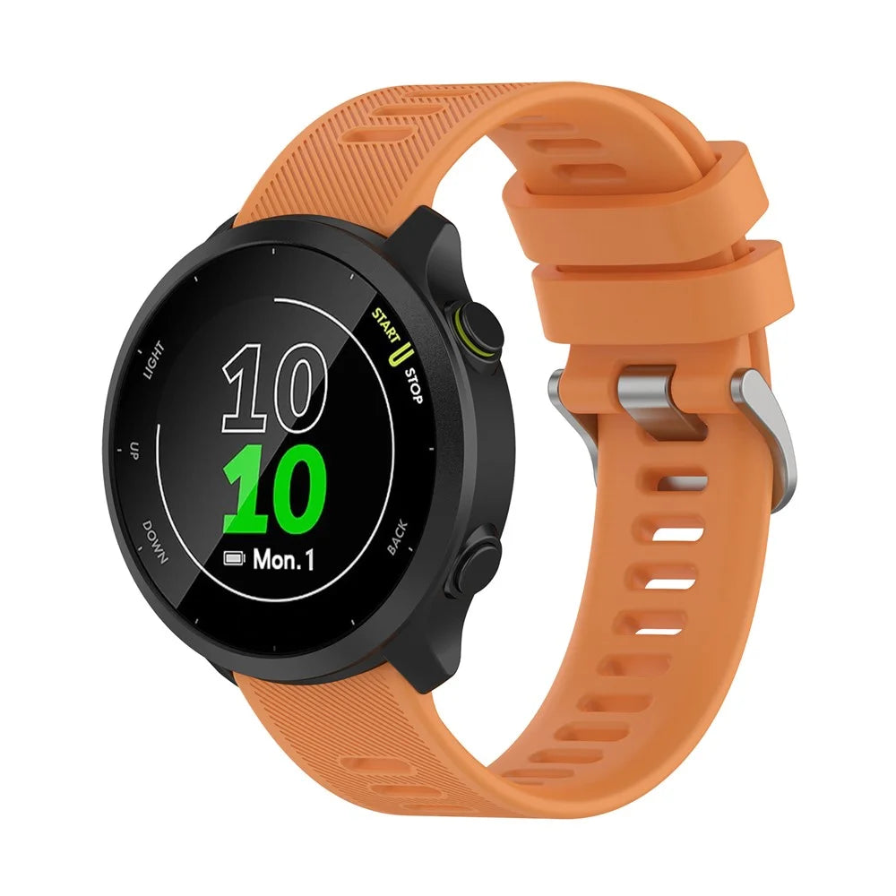 20mm Twill Texture Soft Adjustable Silicone Replacement Wrist Watch Band for Garmin Forerunner 158 / Forerunner 55 - Orange - 2