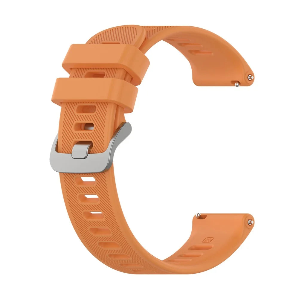 20mm Twill Texture Soft Adjustable Silicone Replacement Wrist Watch Band for Garmin Forerunner 158 / Forerunner 55 - Orange - 3