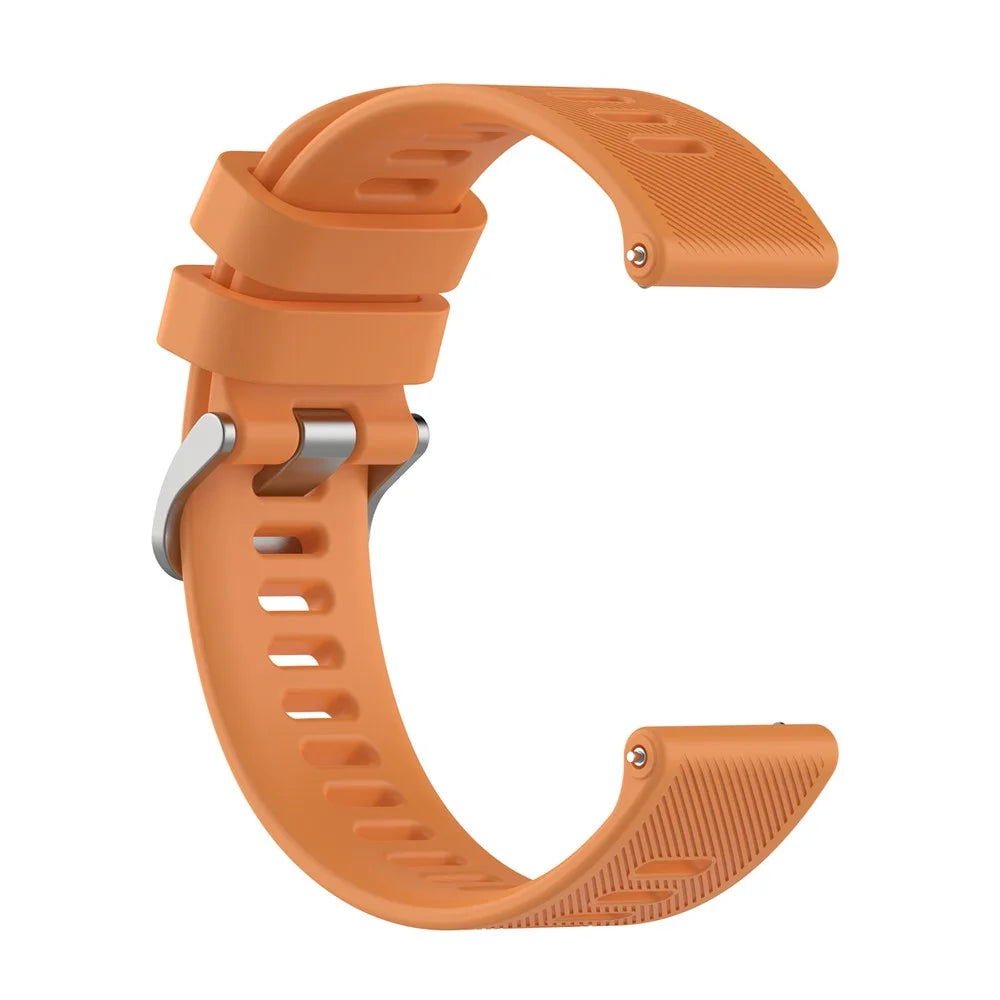 20mm Twill Texture Soft Adjustable Silicone Replacement Wrist Watch Band for Garmin Forerunner 158 / Forerunner 55 - Orange - 4