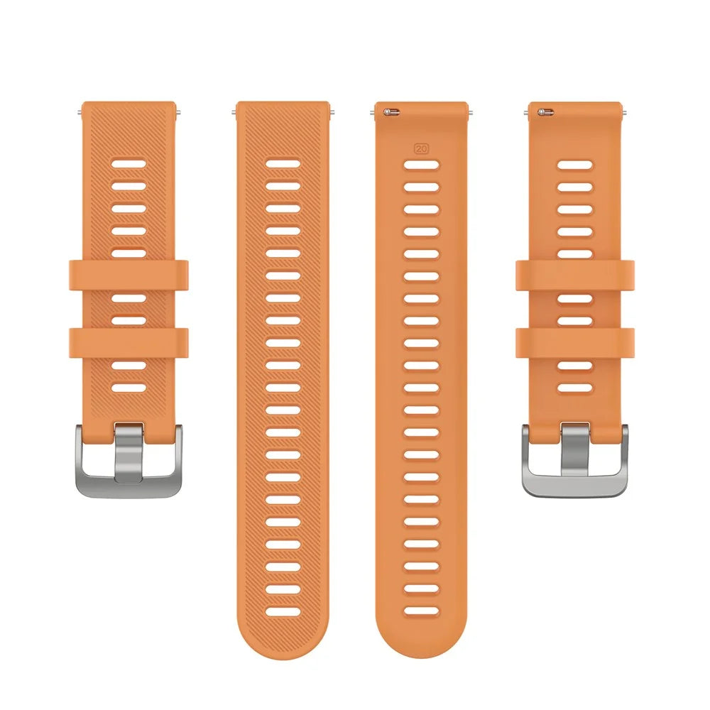 20mm Twill Texture Soft Adjustable Silicone Replacement Wrist Watch Band for Garmin Forerunner 158 / Forerunner 55 - Orange - 5