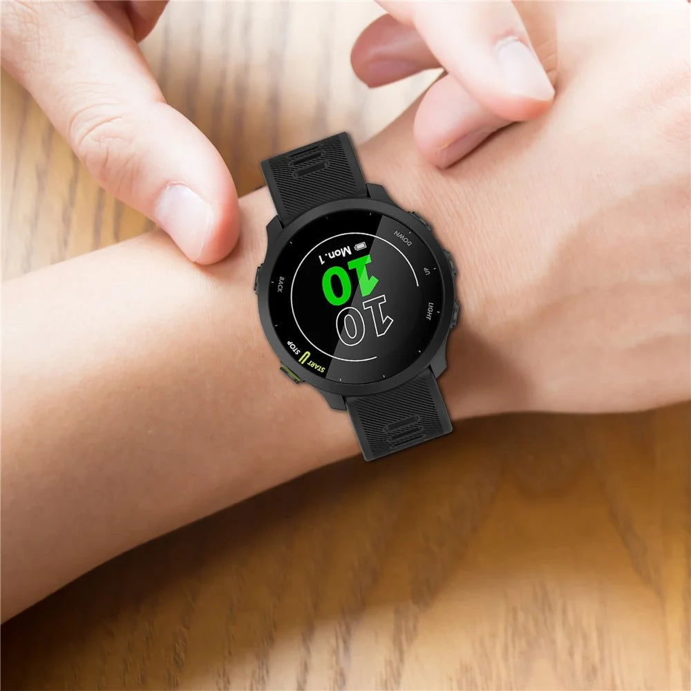 20mm Twill Texture Soft Adjustable Silicone Replacement Wrist Watch Band for Garmin Forerunner 158 / Forerunner 55 - Orange - 6