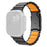 Dual-Color Watch Band for Apple Watch Ultra 3 2 1 49mm  /  Series 11 10 46mm  /  9 8 7 45mm  /  SE3 SE2 SE 6 5 4 44mm  /  3 2 1 42mm Titanium Metal Silicone Strap Turtle Buckle - Black / Orange - 1