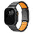 Dual-Color Watch Band for Apple Watch Ultra 3 2 1 49mm  /  Series 11 10 46mm  /  9 8 7 45mm  /  SE3 SE2 SE 6 5 4 44mm  /  3 2 1 42mm Titanium Metal Silicone Strap Turtle Buckle - Black / Orange - 2