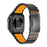 Dual-Color Watch Band for Apple Watch Ultra 3 2 1 49mm  /  Series 11 10 46mm  /  9 8 7 45mm  /  SE3 SE2 SE 6 5 4 44mm  /  3 2 1 42mm Titanium Metal Silicone Strap Turtle Buckle - Black / Orange - 3