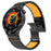 22mm Dual-Color Watch Band for Huawei Watch GT 6 / 5 Pro / 5 / 4 46mm / Samsung Galaxy Watch3 45mm Titanium Metal Silicone Strap Turtle Buckle - Black / Orange - 2
