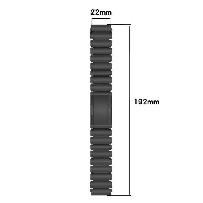 22mm Dual-Color Watch Band for Huawei Watch GT 6 / 5 Pro / 5 / 4 46mm / Samsung Galaxy Watch3 45mm Titanium Metal Silicone Strap Turtle Buckle - Black / Orange - 5