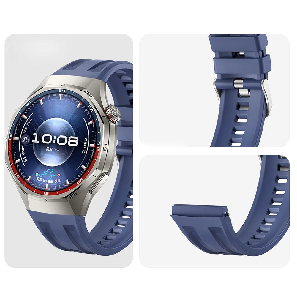 Quick Release Watch Band for Huawei Watch GT 6 Pro 46mm Dual Slot Silicone Sports Strap - Pink - 4