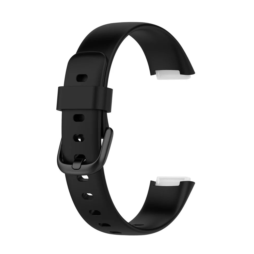 Replacement Silicone Adjustable Watch Band Wrist Strap for Fitbit Luxe, Size: L - Black - 4
